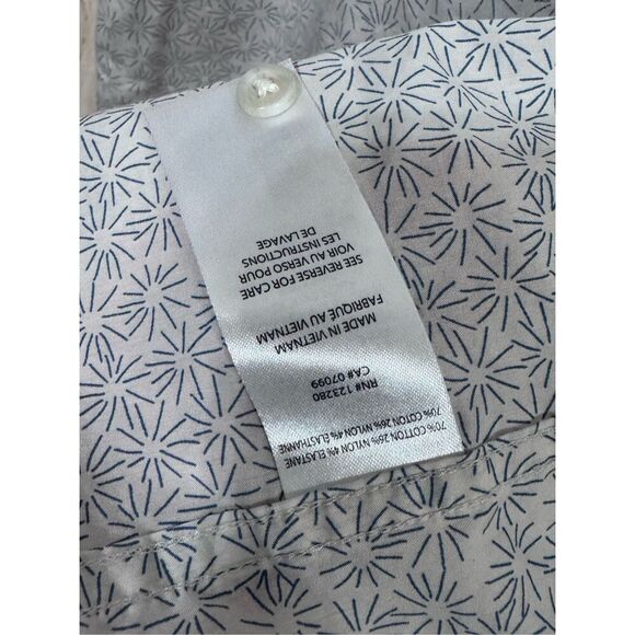 Travis Mathew Button Up Shirt Mens Medium white BlueCasual Stretch Lightweight G - Picture 7 of 9